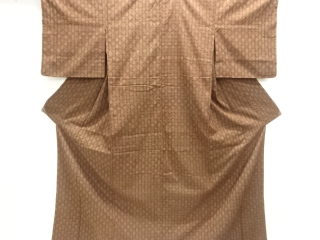 JAPANESE KIMONO / TSUMUGI / WOVEN MESH PATTERN